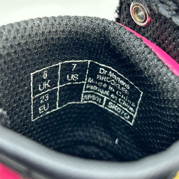 Dr. Martens Brooklee Kids Toddler Lace Up Boots Hot Pink Patent Leather Size 7 - Picture 11 of 12
